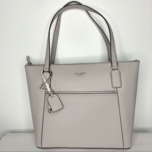 kate spade cameron pocket tote soft taupe